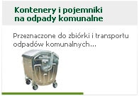 Kontenery i pojemniki na odpady komunalne.